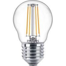 Philips  LED kapka filament E27 náhrada za 40W 2700K 4W filament