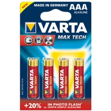 VARTA AAA MaxTech baterie mikrotužková  LR03/ 4703 4 kusy